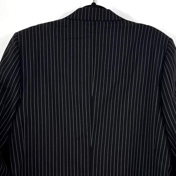 Dolce and Gabbana Virgin Wool Suit Black Striped Single Breasted Mens IT 52 Auth - Picture 5 of 16